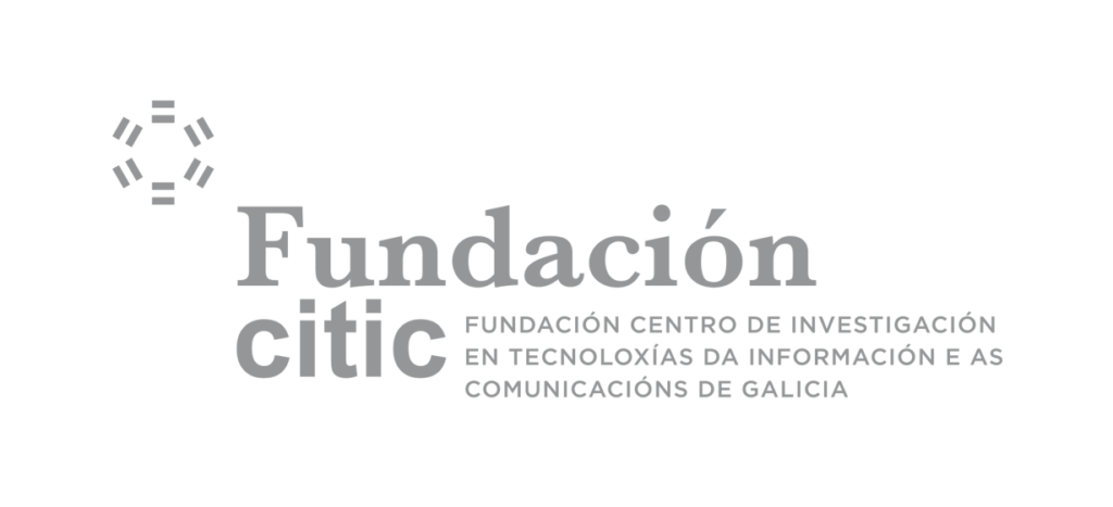 Logo cuadrado con leyenda gris